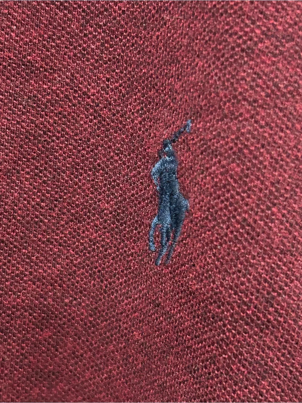 Polo Ralph Lauren Men’s Classic Fit Long Sleeve Mesh Polo Maroon Preppy Medium